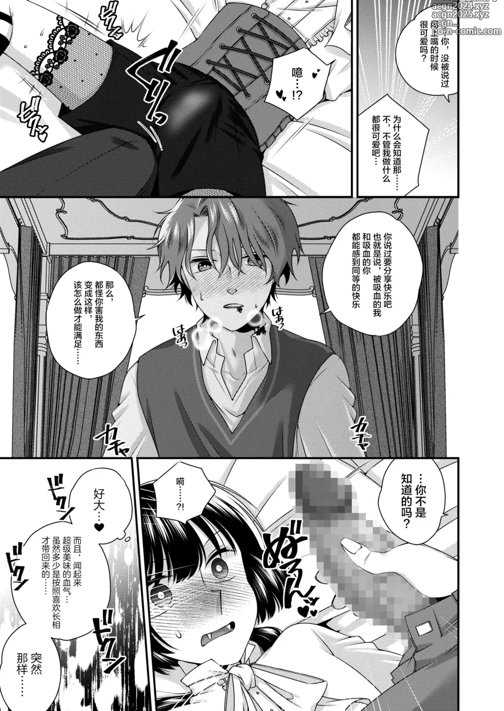 Page 12 of doujinshi Kimi ga Shiranai Boku no Aji - the Lethargic Boy and the Vampire.