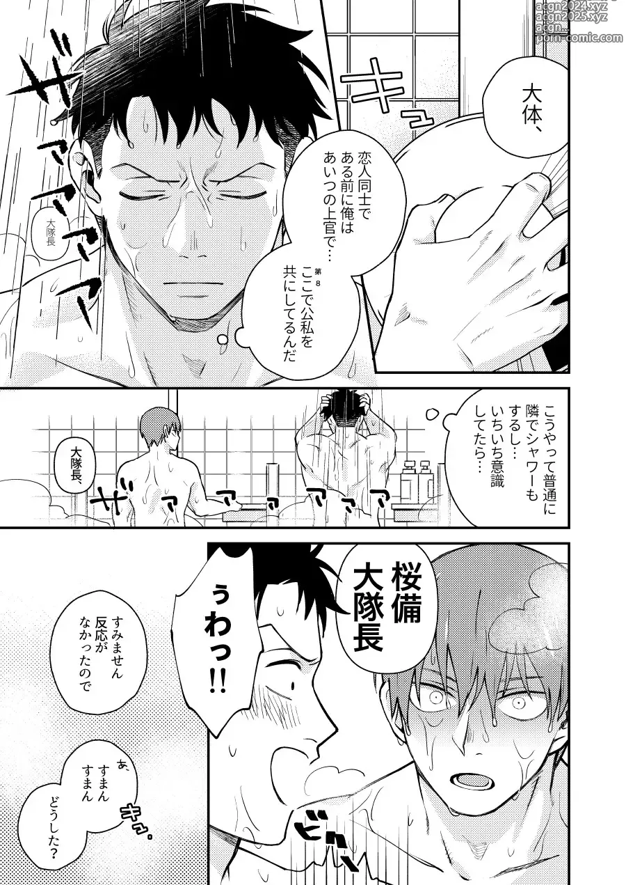 Page 8 of doujinshi I will dedicate myself to you, Captain.