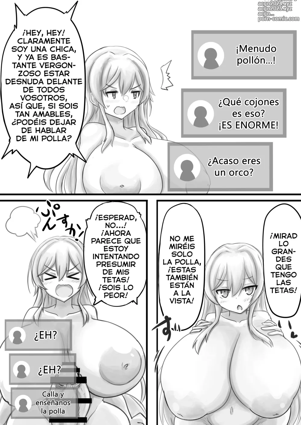 Page 3 of doujinshi [Masturbación en directo] ¡¡Así es como eyacula una caballera futanari!!