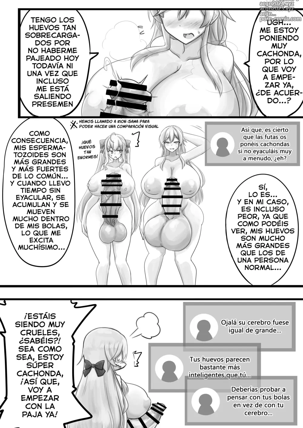 Page 4 of doujinshi [Masturbación en directo] ¡¡Así es como eyacula una caballera futanari!!