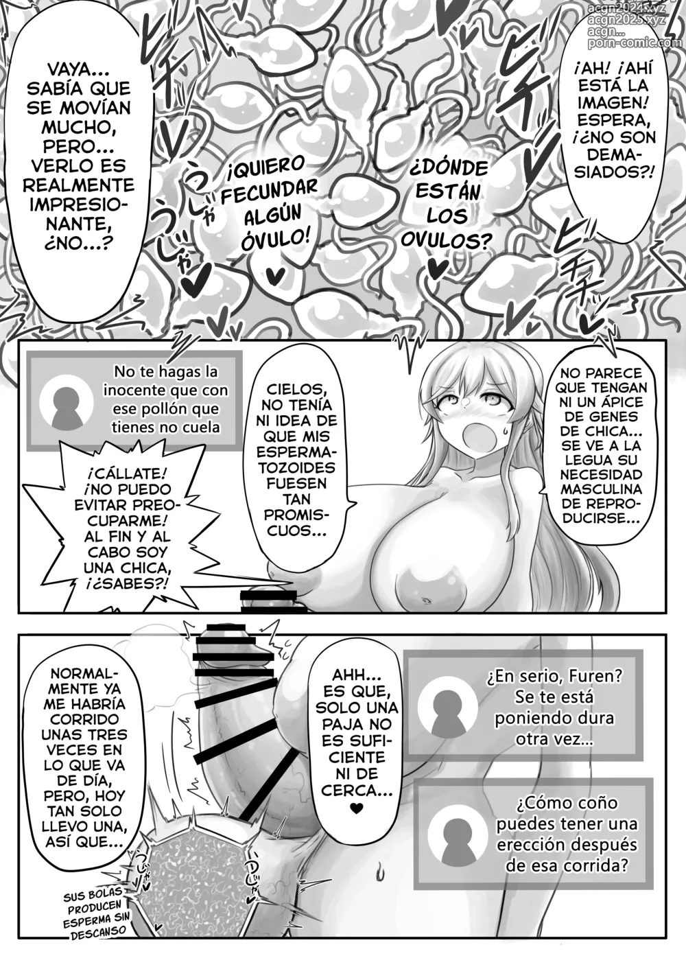 Page 9 of doujinshi [Masturbación en directo] ¡¡Así es como eyacula una caballera futanari!!