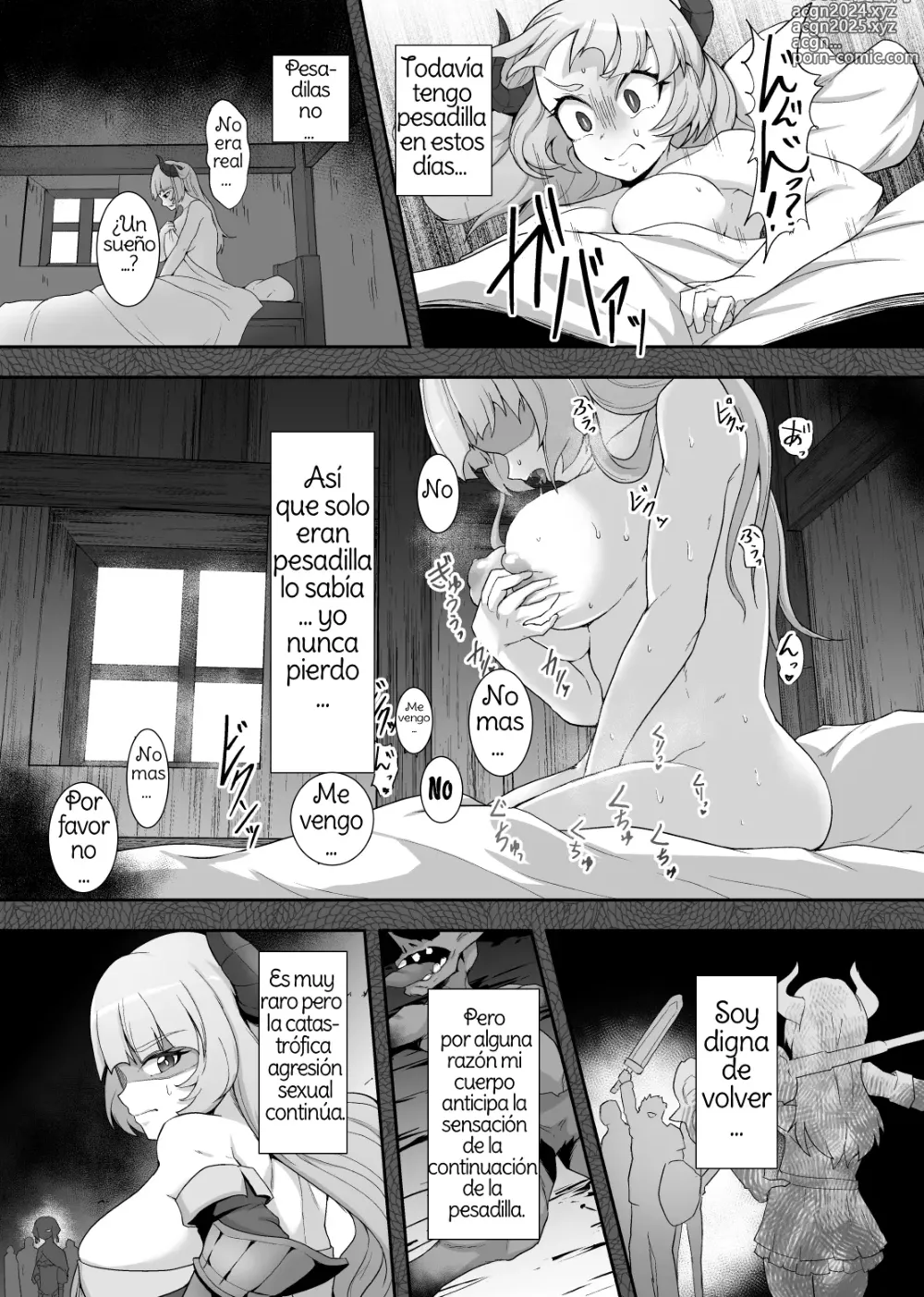 Page 5 of doujinshi Tettsui no Onna Senshi, Mamono ni Makete Okasareru Mousou o Kojirase Shinu yori Hidoi Me ni Au