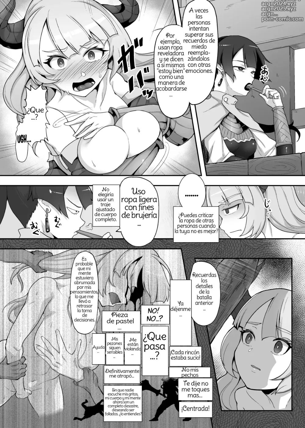 Page 8 of doujinshi Tettsui no Onna Senshi, Mamono ni Makete Okasareru Mousou o Kojirase Shinu yori Hidoi Me ni Au