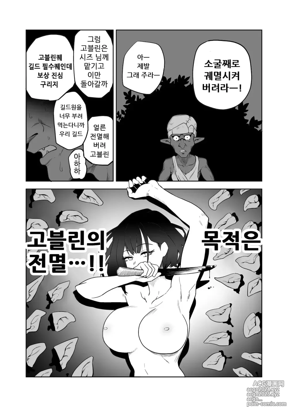 Page 13 of doujinshi 잡몹간이 목적인 도M 여기사가 정말로 고블린의 성노예가 되는 이야기 전편