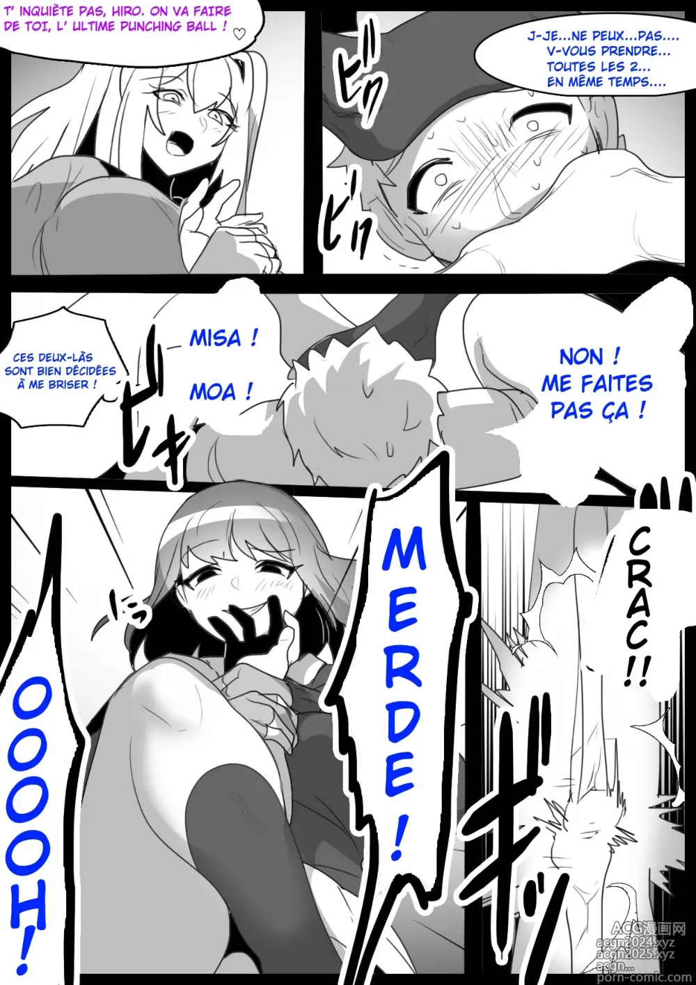 Page 25 of doujinshi Je suis devenu l'esclave, un vrai punching-ball par deux filles de ma classe qui ont découvert que j'étais maso