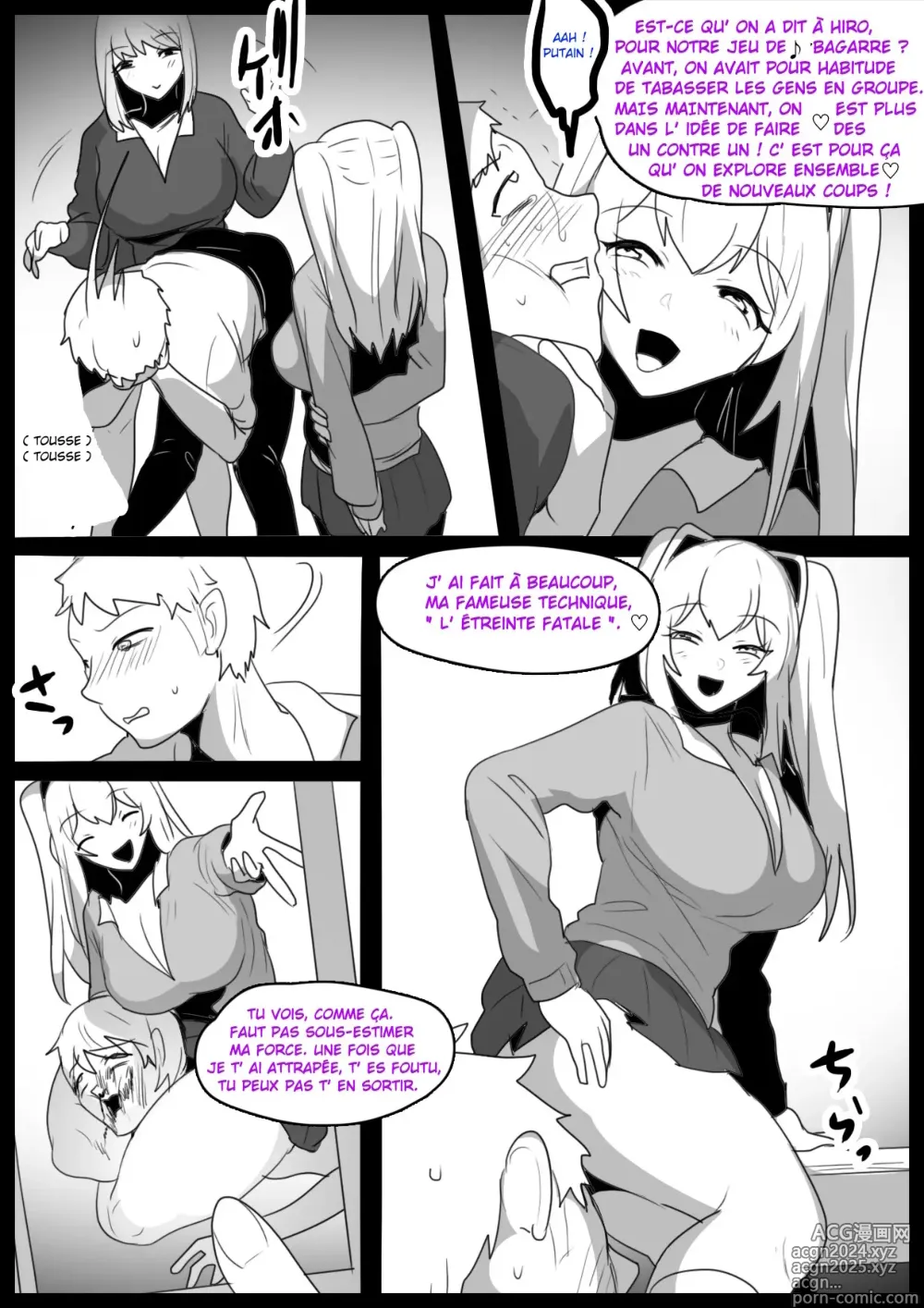 Page 4 of doujinshi Je suis devenu l'esclave, un vrai punching-ball par deux filles de ma classe qui ont découvert que j'étais maso