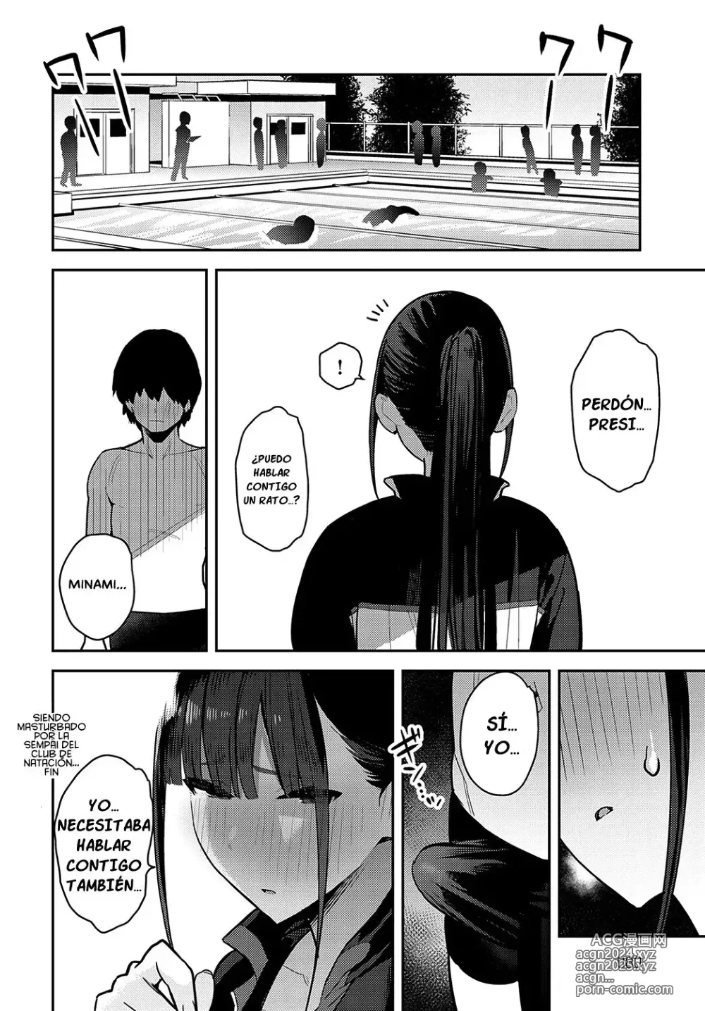 Page 35 of manga Siendo Masturbado por la Senpai del Club de Natación