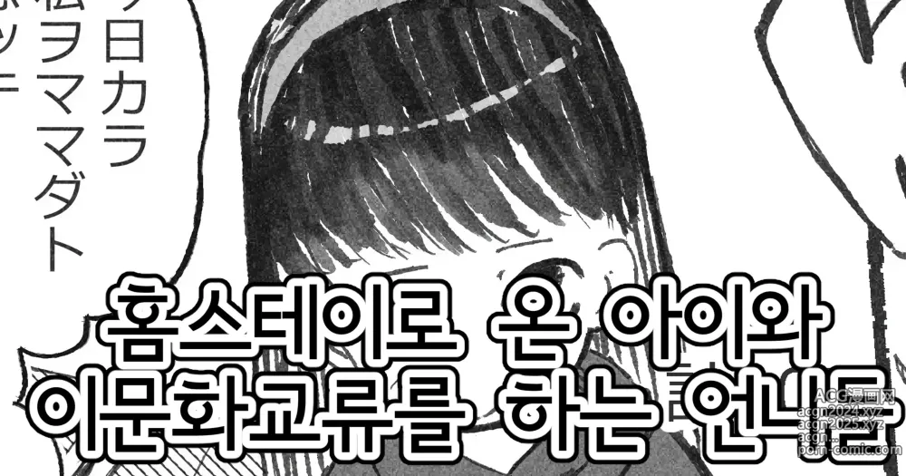 Page 1 of doujinshi 홈스테이로 온 아이와 이문화교류를 하는 언니들