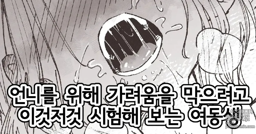 Page 1 of doujinshi 언니를 위해 가려움을 막으려고 이것저것 시험해 보는 여동생