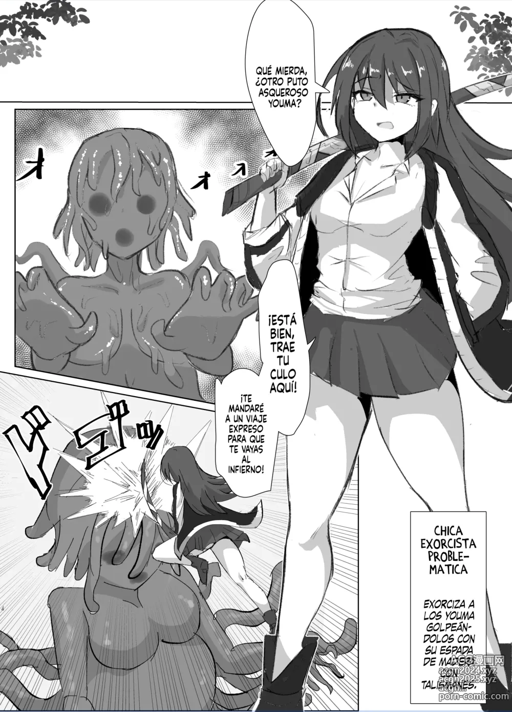 Page 1 of doujinshi La transformación de una problematica exorcista en un útero semillero