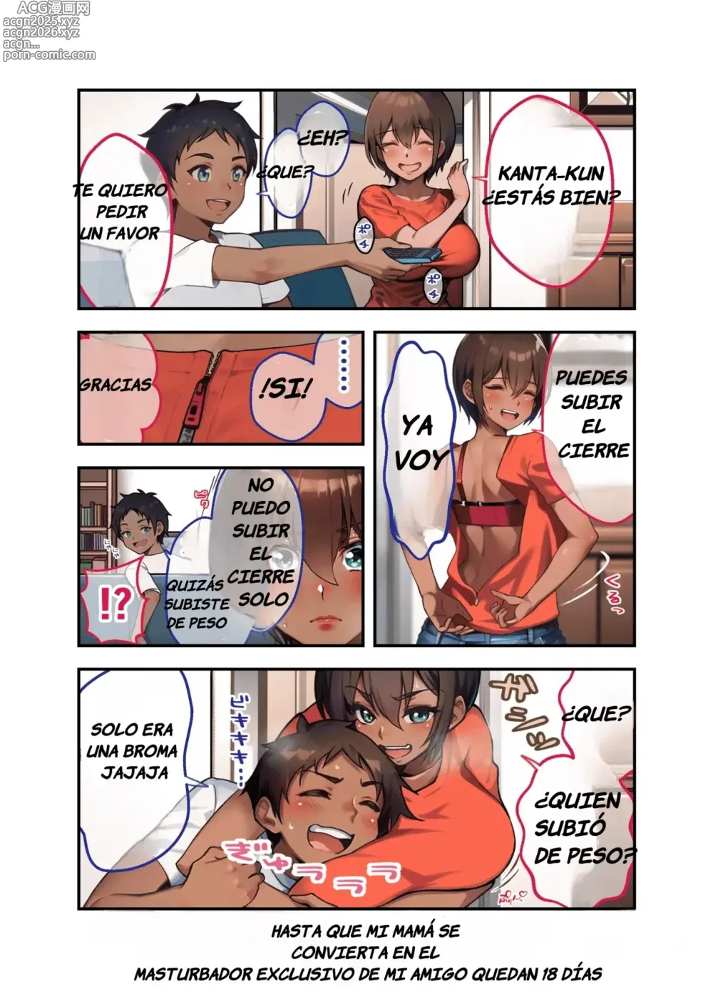 Page 12 of doujinshi Día 28, Mi Madre se Convertirá Masturbador Personal de mi Amigo