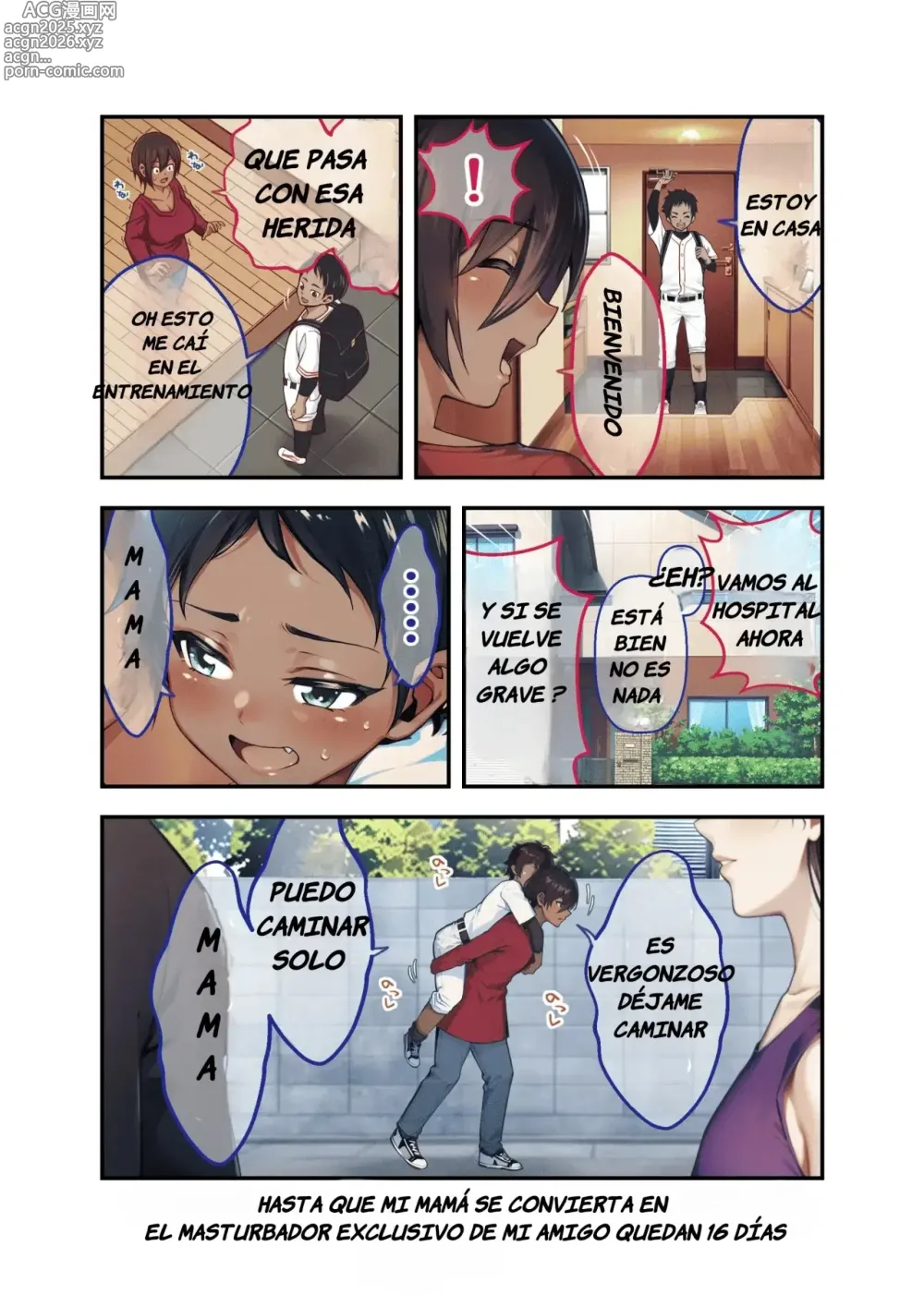 Page 14 of doujinshi Día 28, Mi Madre se Convertirá Masturbador Personal de mi Amigo