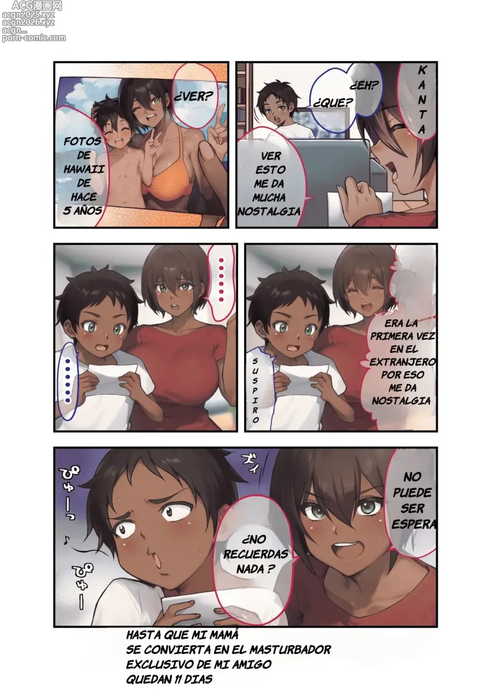 Page 19 of doujinshi Día 28, Mi Madre se Convertirá Masturbador Personal de mi Amigo