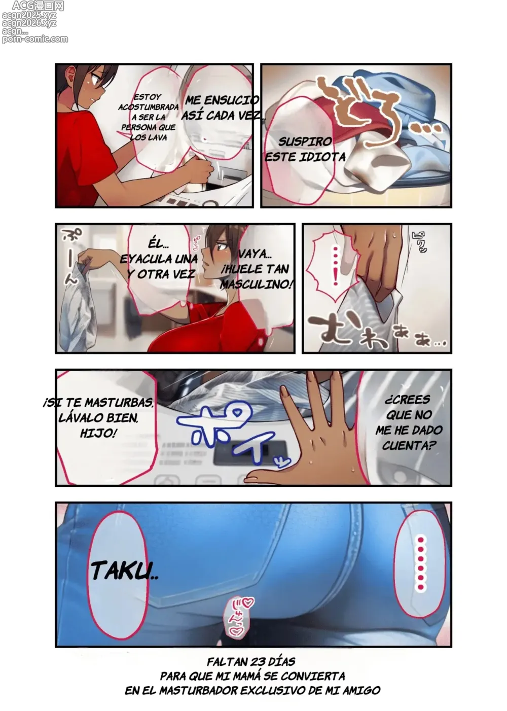 Page 7 of doujinshi Día 28, Mi Madre se Convertirá Masturbador Personal de mi Amigo