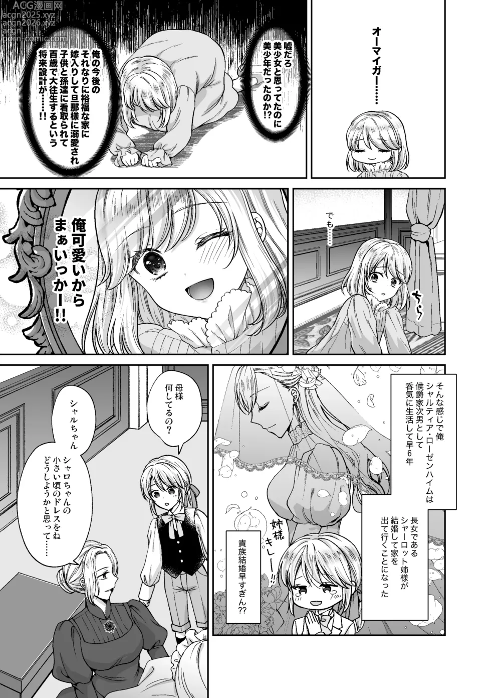 Page 8 of doujinshi Bishounen ni Tensei shita node Ukkari Josou Shitara, Outei Denka ni Totsugasareta Ken