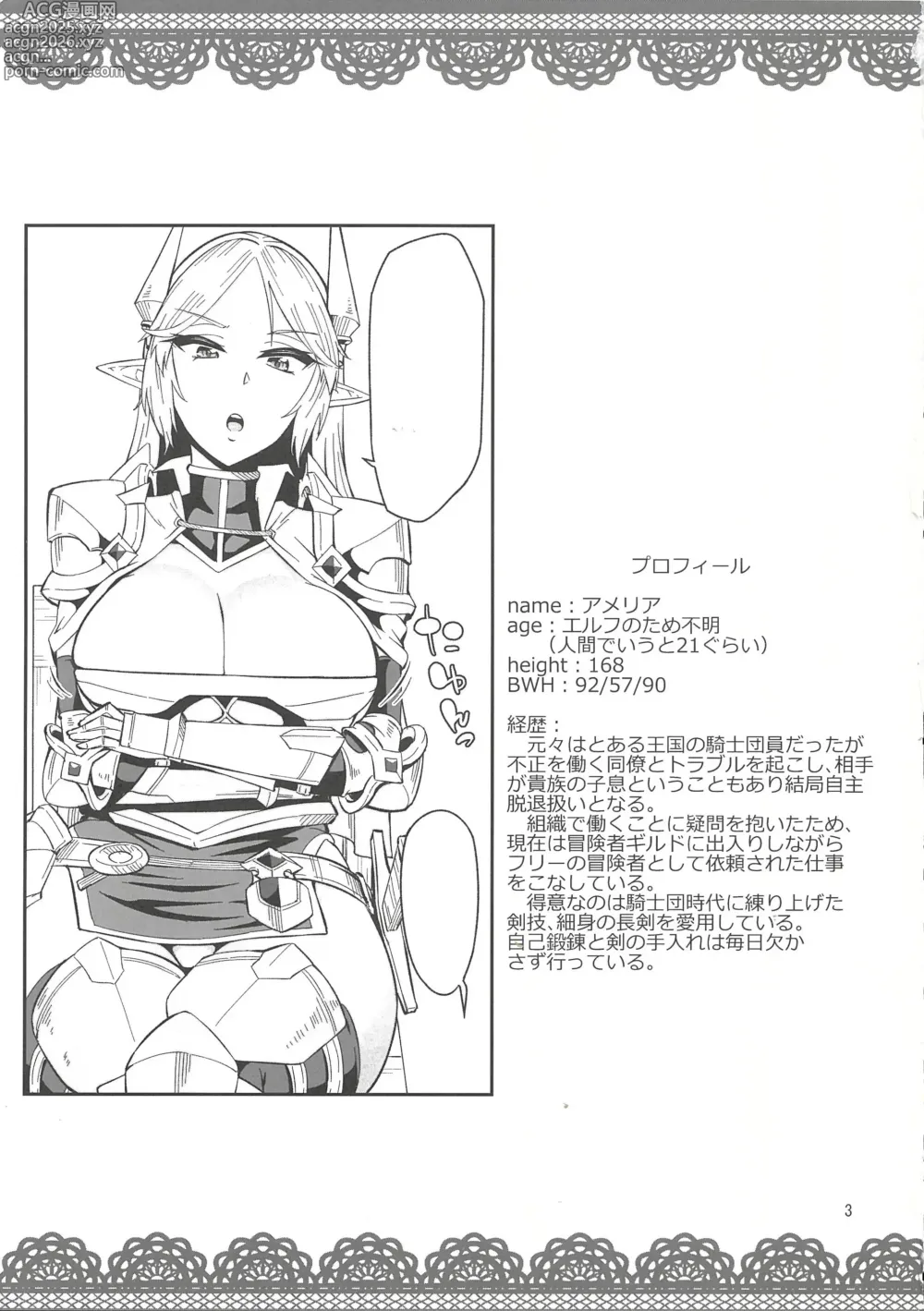 Page 3 of doujinshi Elf no Kishi Amelia