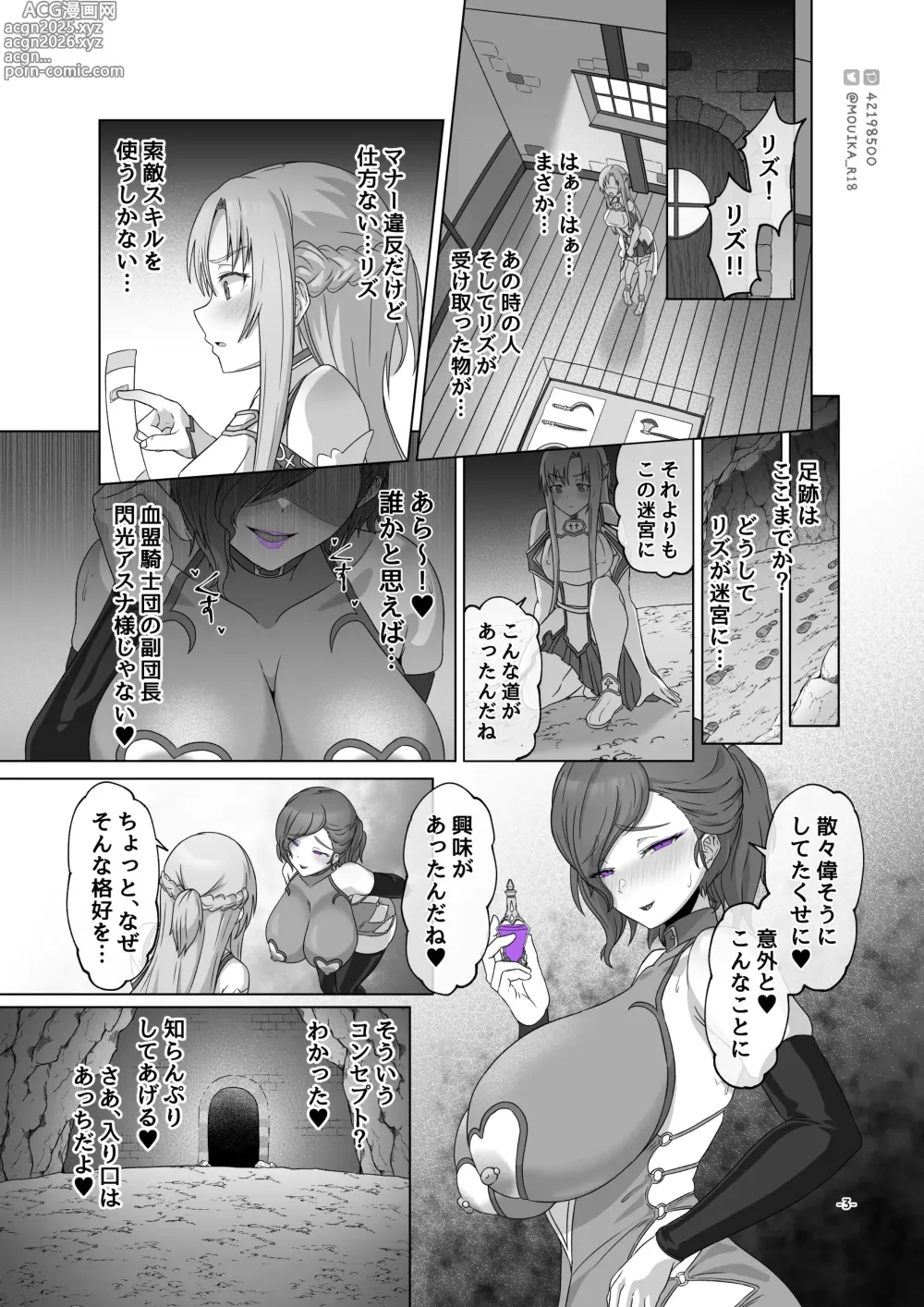 Page 3 of doujinshi Sword Art ●line① ~エピクロスの毒~ /Sword Art ●line ~EP.2血盟騎士団~