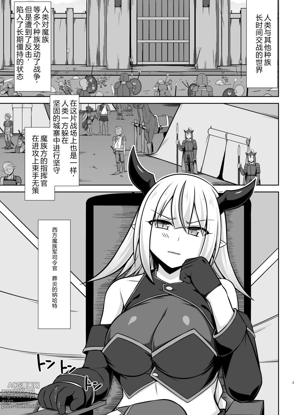 Page 3 of doujinshi 幻想妊婦臨歓 傲慢的女魔族被人类男性驯服 充满西瓜肚情节的书