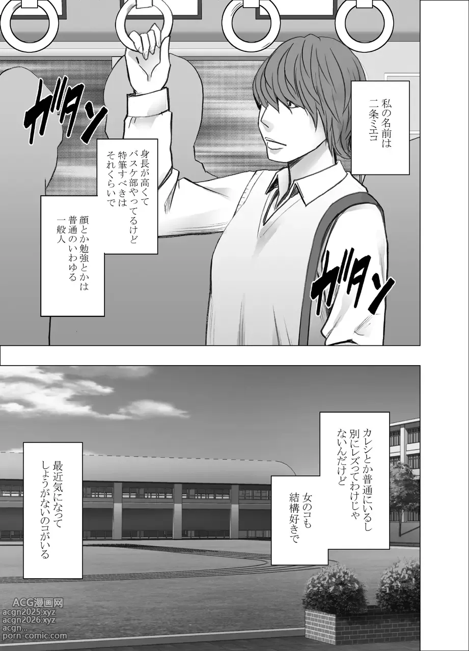 Page 2 of doujinshi Akogare no Anoko ga Densya de Mechakucha Yarareterutokoro wo Mokugekishita Hanashi