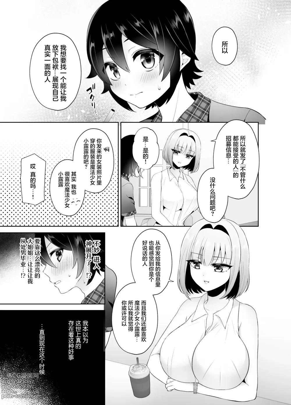 Page 6 of doujinshi Matching Appli de Deatta Onee-san ga Futanari deshita ~Josou de Gohoushi Itashimasu~