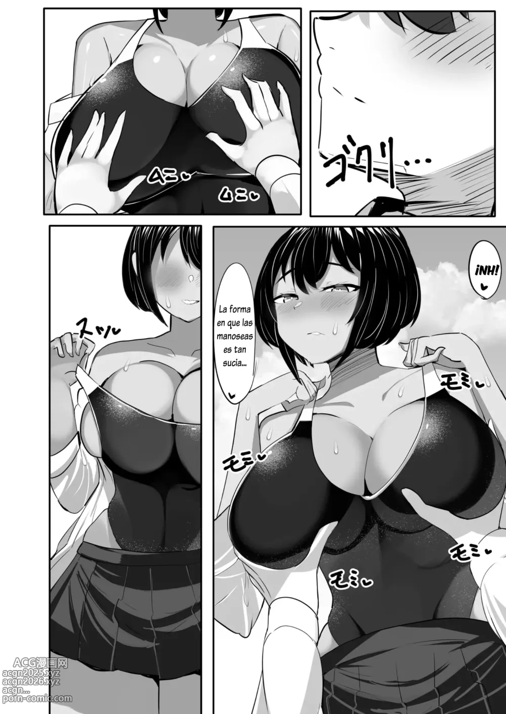 Page 30 of doujinshi Suieibu Shushou no Boyish Osananajimi wa Boku no Chinpo ni Dohamari Chuu