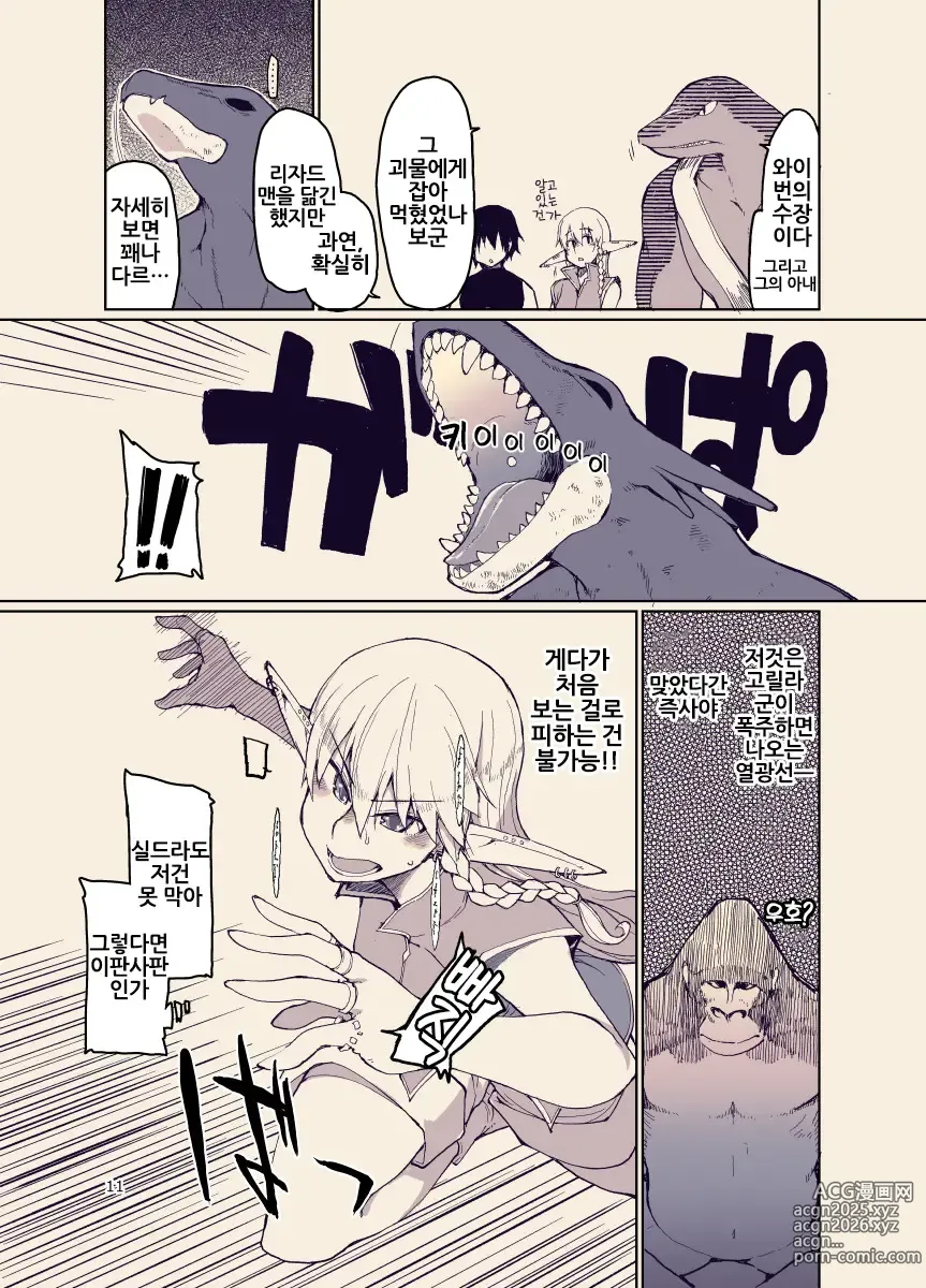 Page 11 of doujinshi 개변태 엘프의 이종간 일기 12