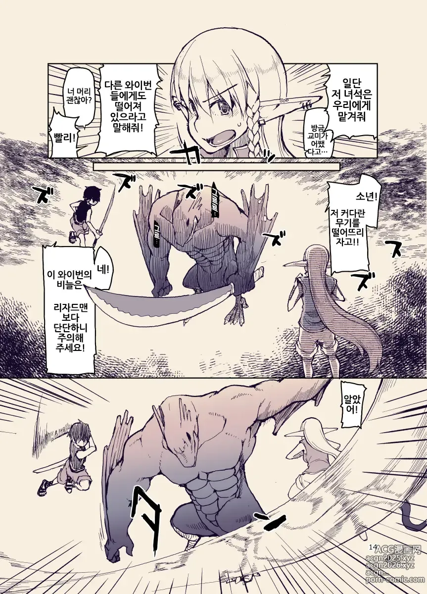 Page 14 of doujinshi 개변태 엘프의 이종간 일기 12