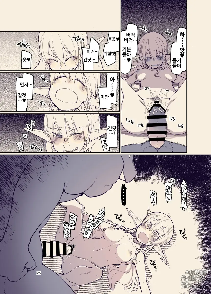 Page 25 of doujinshi 개변태 엘프의 이종간 일기 12