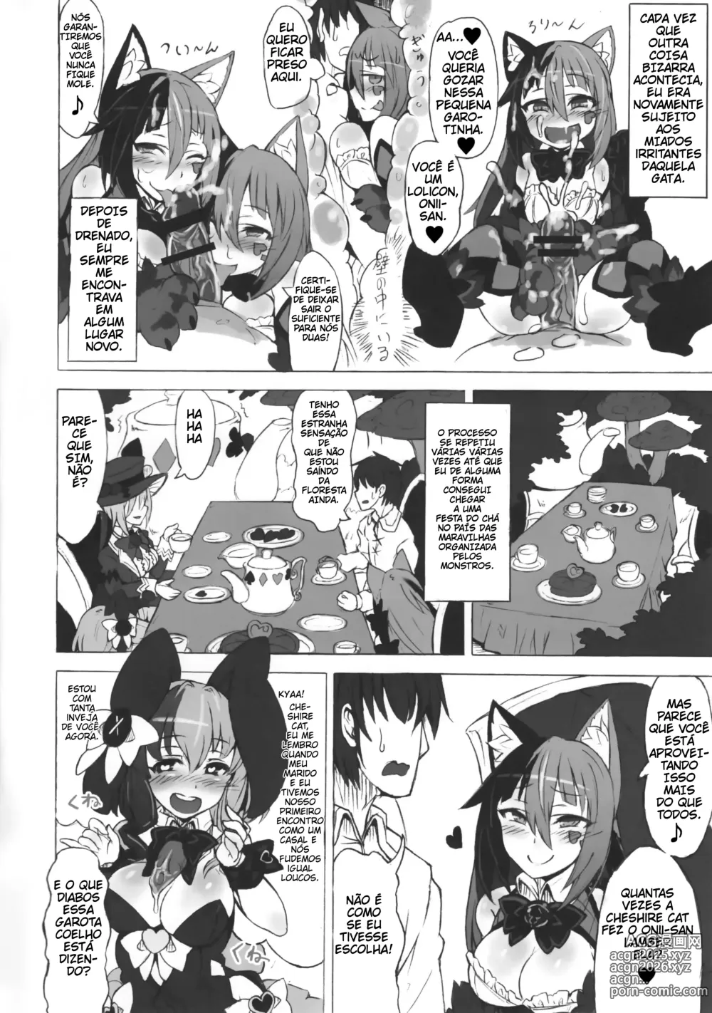 Page 14 of doujinshi Mamono Musume Zukan Higai Houkoku ~Cheshire Neko no Oidemase Fushigi no Kuni~