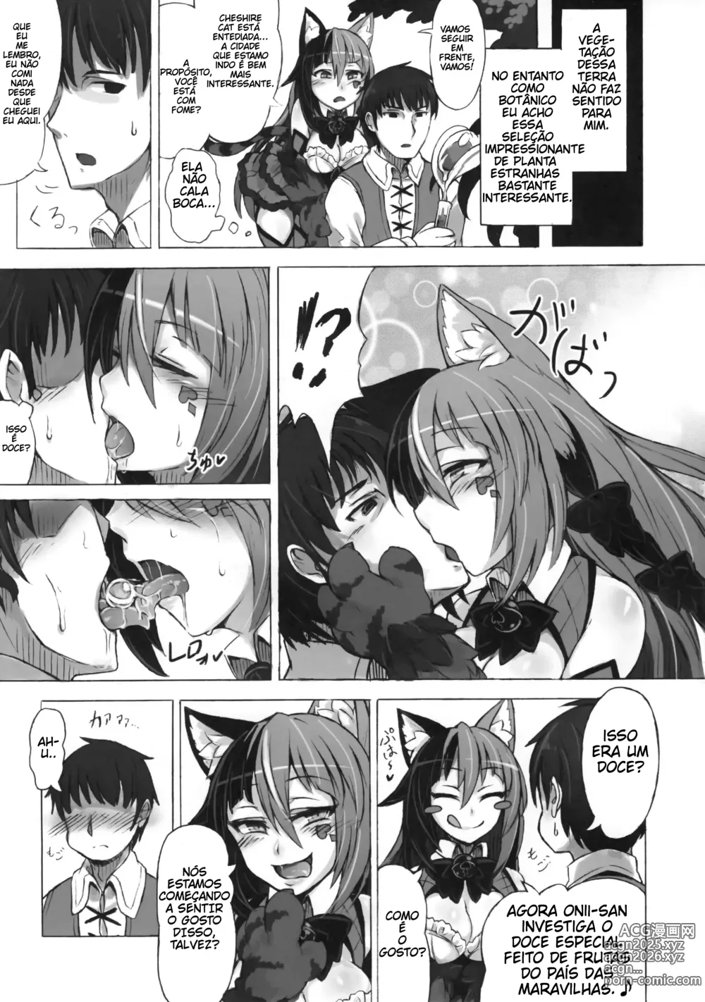 Page 9 of doujinshi Mamono Musume Zukan Higai Houkoku ~Cheshire Neko no Oidemase Fushigi no Kuni~