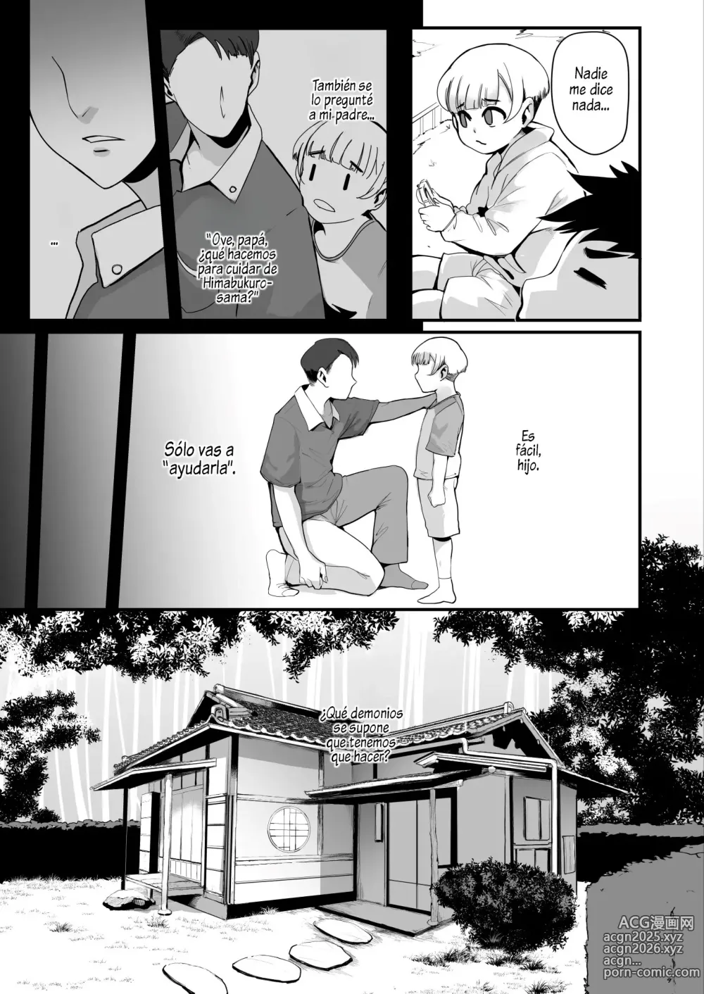 Page 4 of doujinshi Himebukuro-Sama - Mura no Kagematsuri de Onee-san-tachi ni Tanetsuke suru Dake no Shasei Ningyou ni Sareta Bokutachi