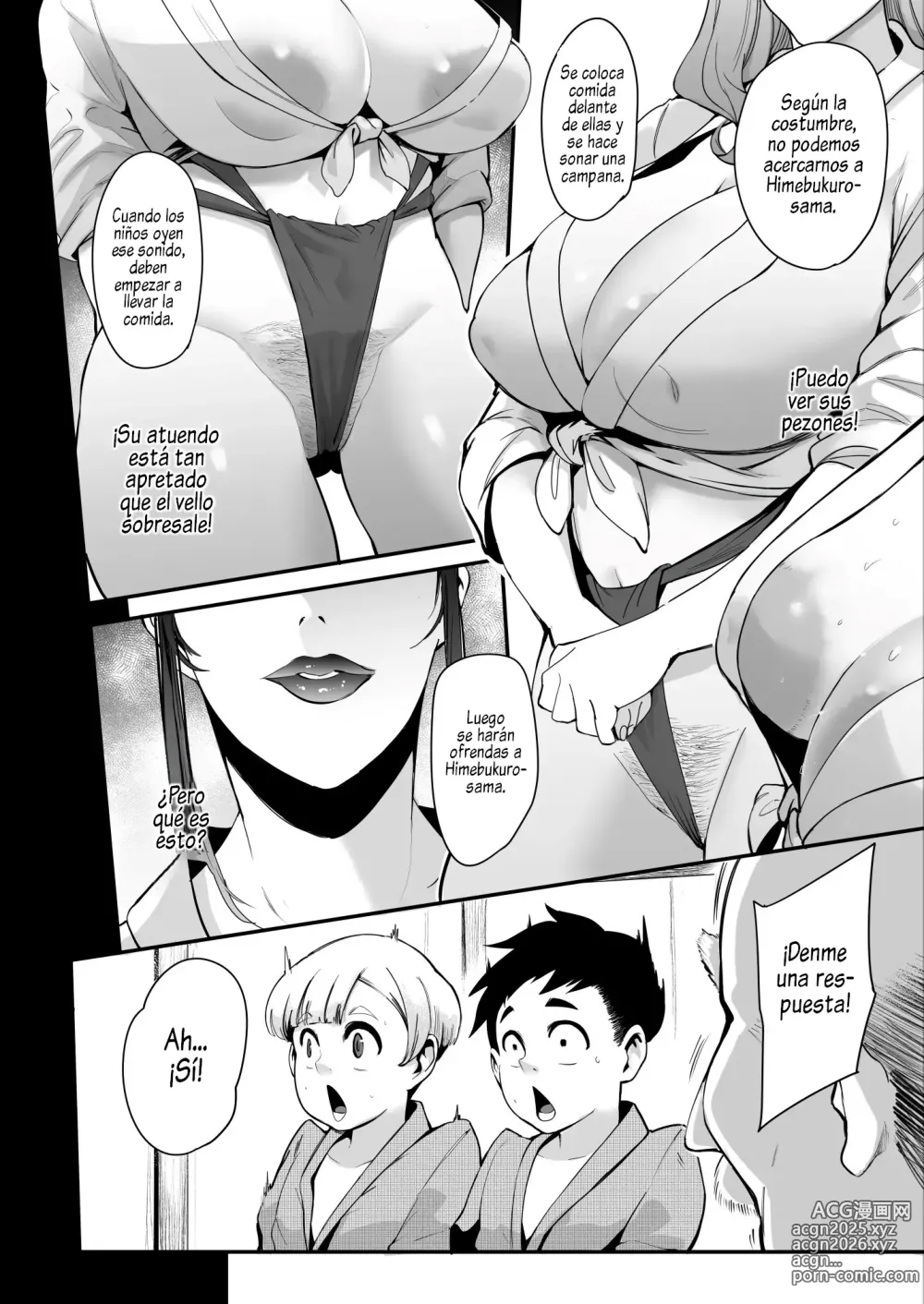 Page 7 of doujinshi Himebukuro-Sama - Mura no Kagematsuri de Onee-san-tachi ni Tanetsuke suru Dake no Shasei Ningyou ni Sareta Bokutachi