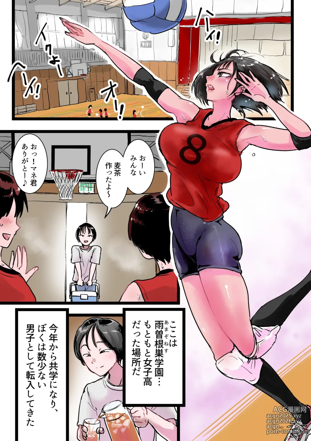 Page 2 of doujinshi Harem Volley-bu Seishori Manager