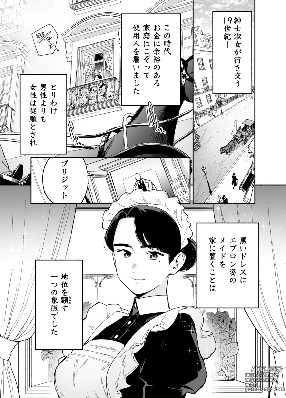 Page 2 of doujinshi Wagaya no Housemaid Bridget Sei no Gohoushi ~Danro Souji kara Kozukuri made~