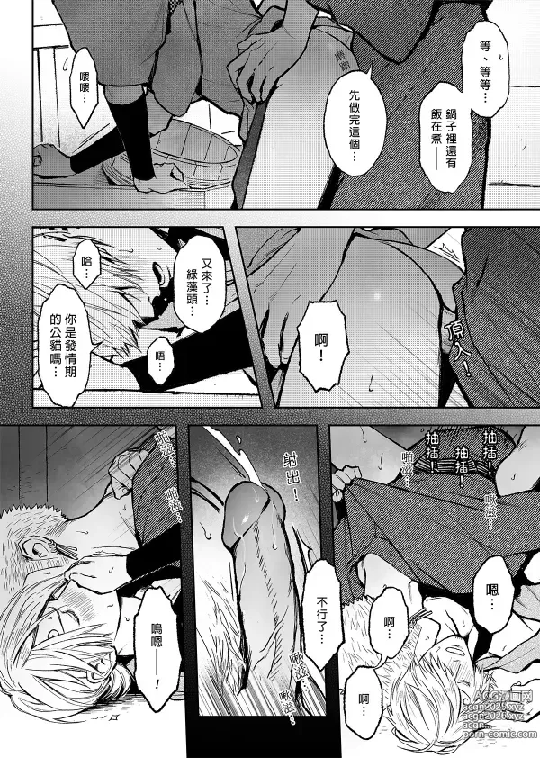 Page 32 of doujinshi 【Not Peace(小哈哈）】参千萬兩的新嫁娘：貳-浪人索隆與忍者香吉