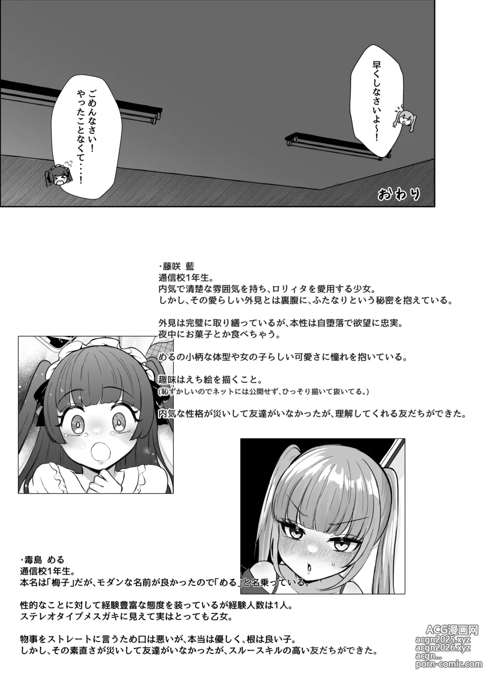 Page 62 of doujinshi Futanari Lolita vs Jiraikei Mesugaki  〜Kiyowa na Futanari Joshi wo Odoshita hazu ga Gyaku ni Okasare chatta!〜