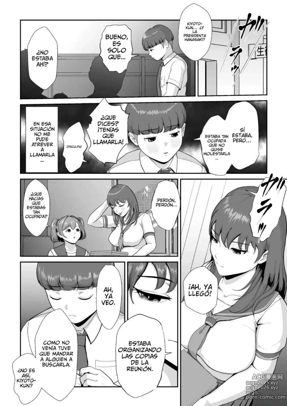 Page 7 of doujinshi Hanazaki, la presidenta del consejo estudiantil ¡Quiere mi semen!