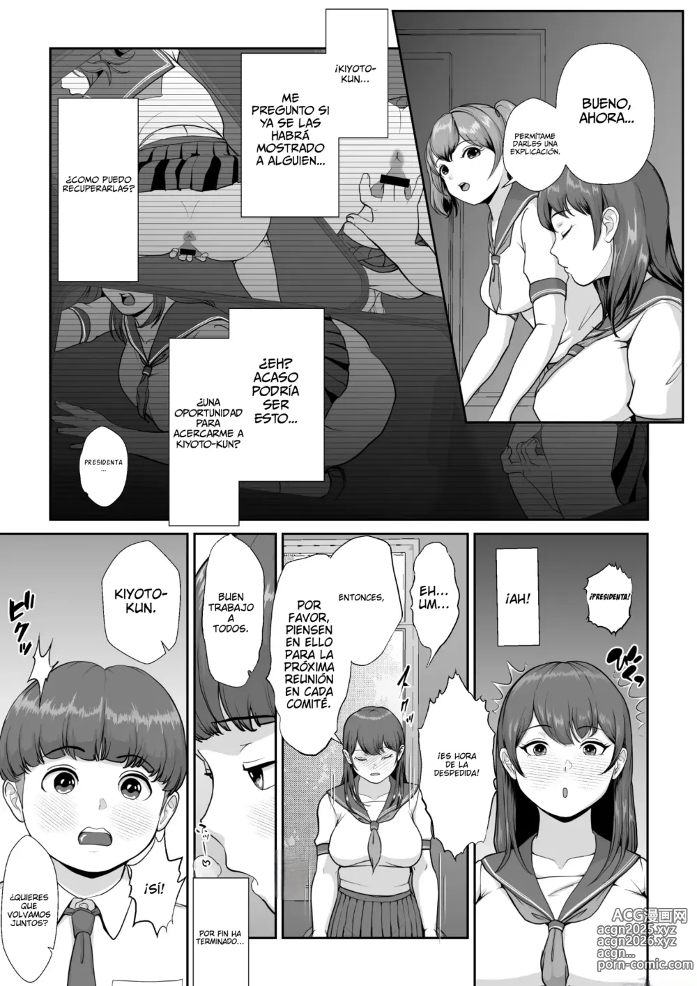 Page 10 of doujinshi Hanazaki, la presidenta del consejo estudiantil ¡Quiere mi semen!