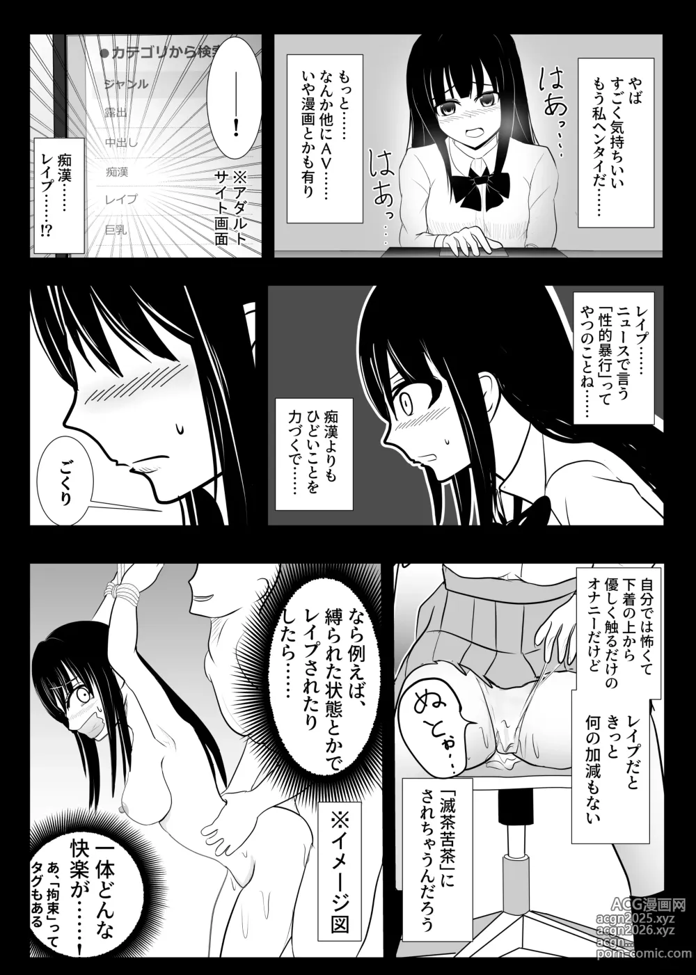 Page 8 of doujinshi Juu Hassai kara Hajimeru Kankin Kousoku AV Ni Nou o Yakareta M Joshi no Matsuro