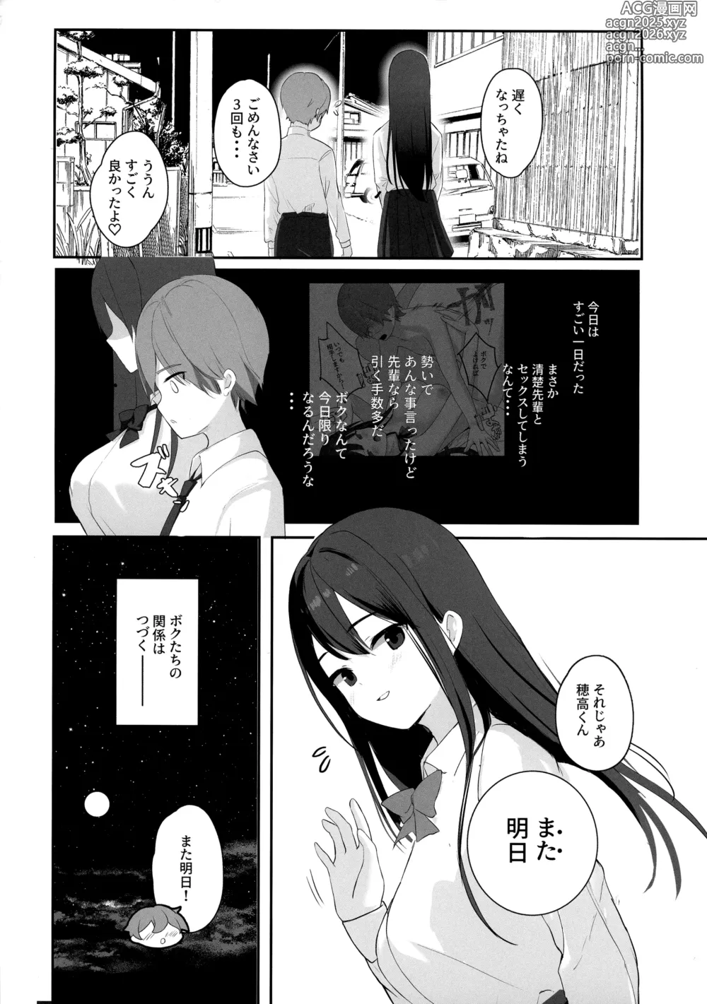 Page 34 of doujinshi Seiso Senpai Seiyoku Tsuyoi - Neat senior with strong sexual desire