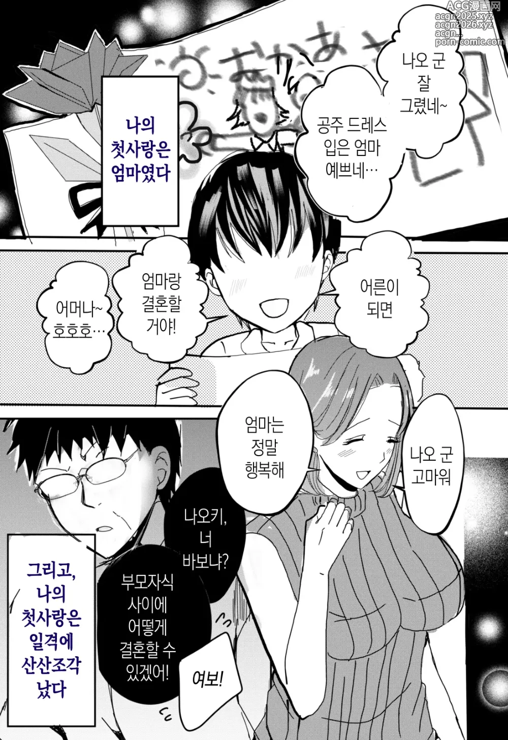 Page 2 of doujinshi 모유 엄마의 태내로 돌아가고 싶다 1~엄마가 근친교미를 꿈이라고 생각하는 사건~