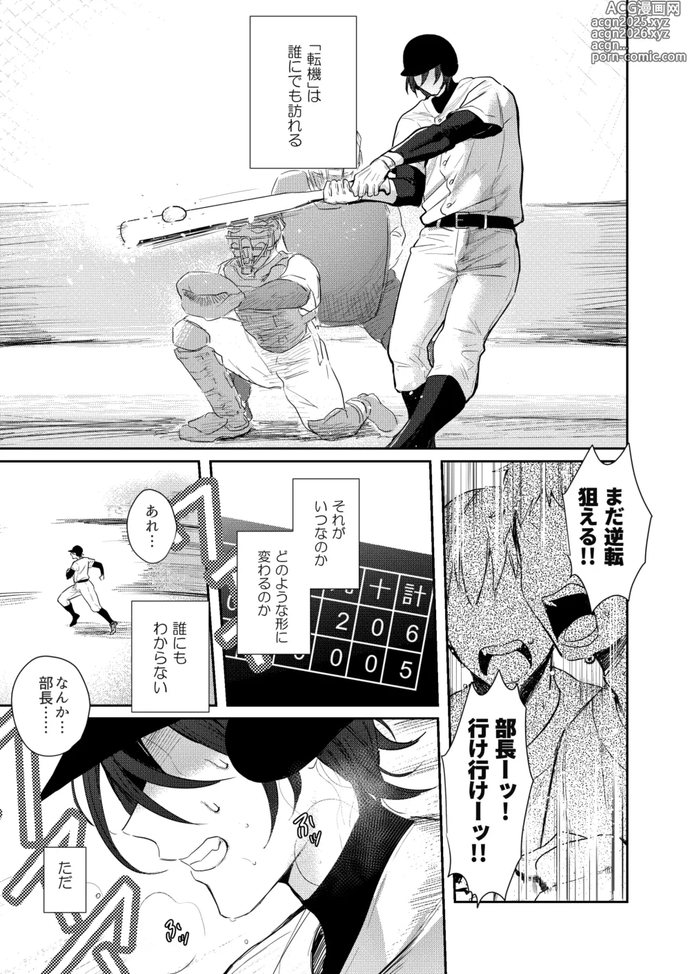 Page 3 of doujinshi Yakyuu-bu Buchou wa Onnanoko -Onanie Daisuki TS Kyonyuu Buchou ni Renzoku Nakadashi-