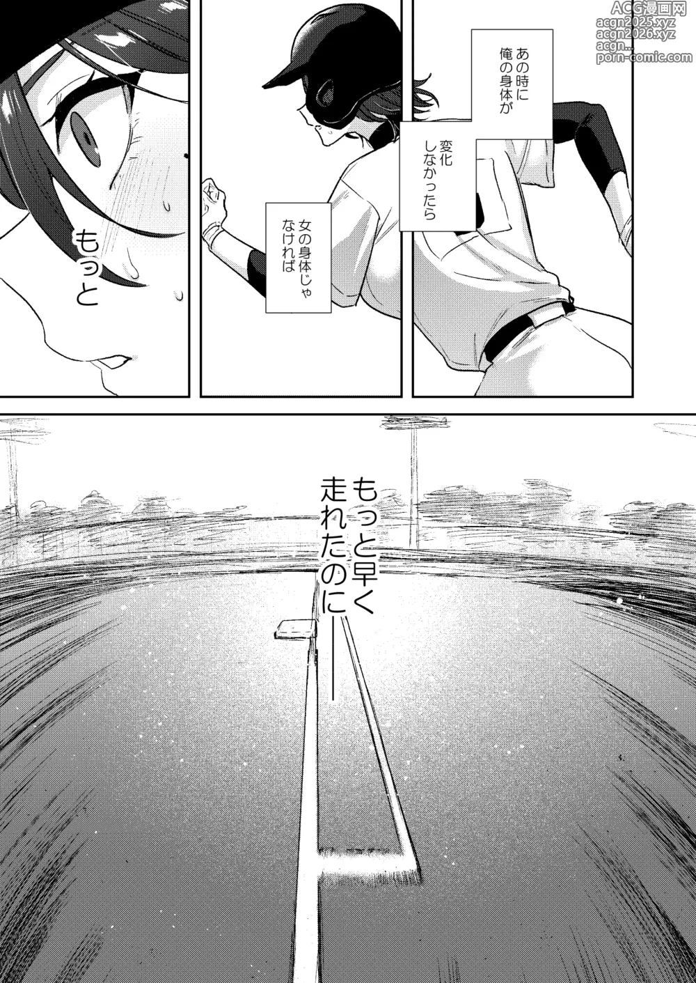 Page 9 of doujinshi Yakyuu-bu Buchou wa Onnanoko -Onanie Daisuki TS Kyonyuu Buchou ni Renzoku Nakadashi-