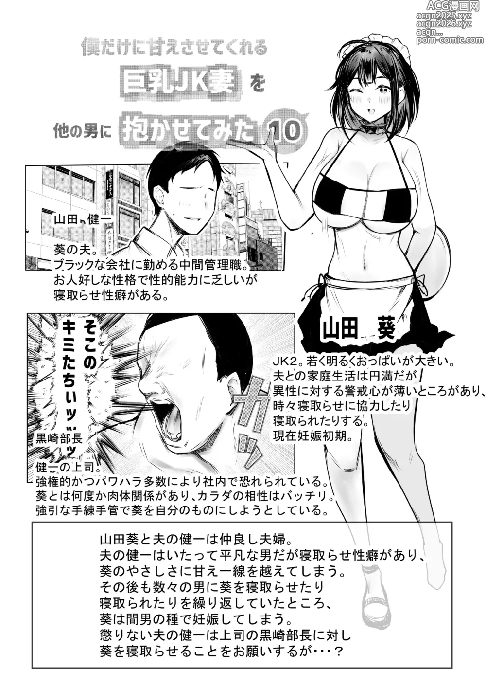 Page 2 of doujinshi Boku dake ni Amaesasete Kureru Kyonyuu JK Tsuma o Hoka no Otoko ni Dakasete Mita 10