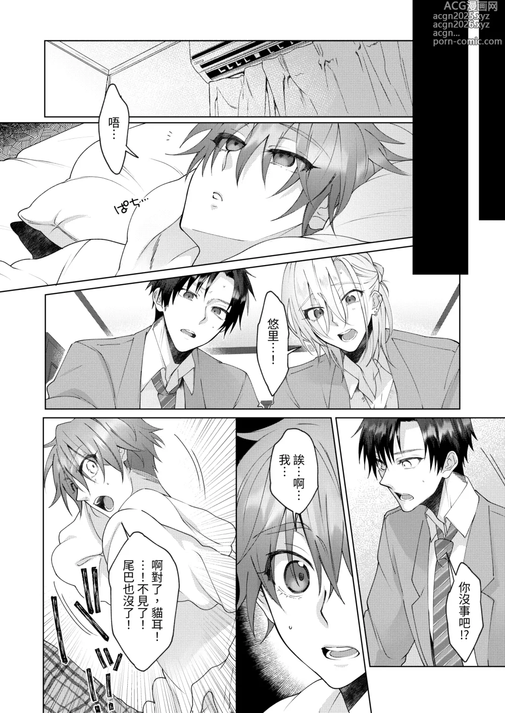 Page 55 of doujinshi 得了發情貓病的我，看來要我的兩位男性朋友內射我才能治好病.....!?