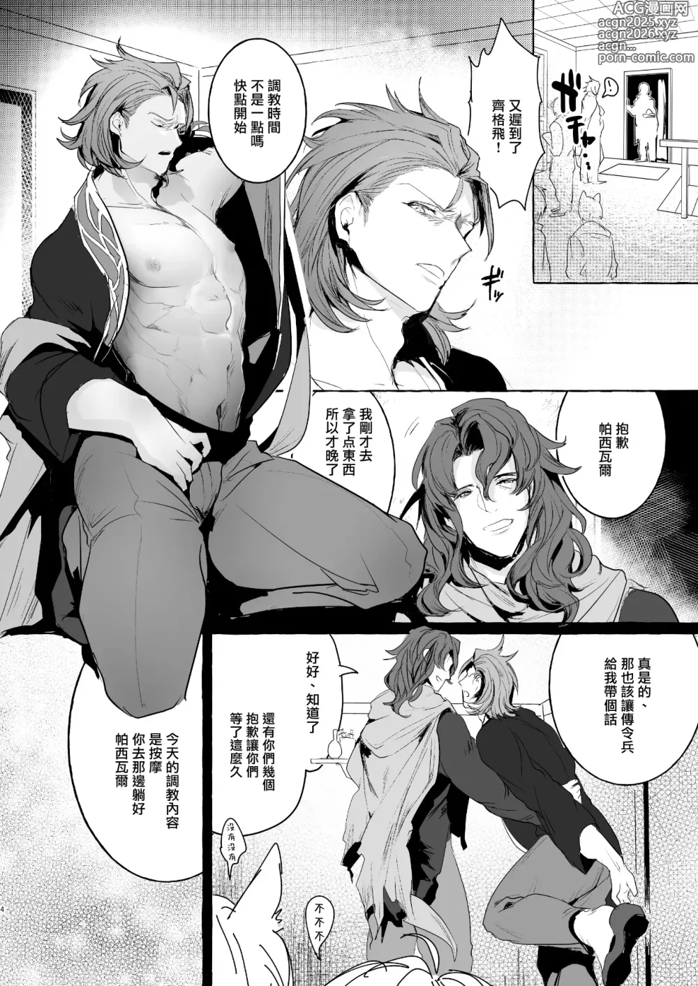 Page 3 of doujinshi Perci Toten SECOND SiegPer Choukyou Zenritsusen Biyaku Zuke