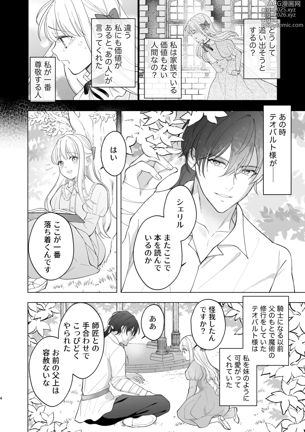 Page 8 of doujinshi Norowareta Kishi wa Osa na Tsuma Kara Hitamuki ni Ai o Sosogareru