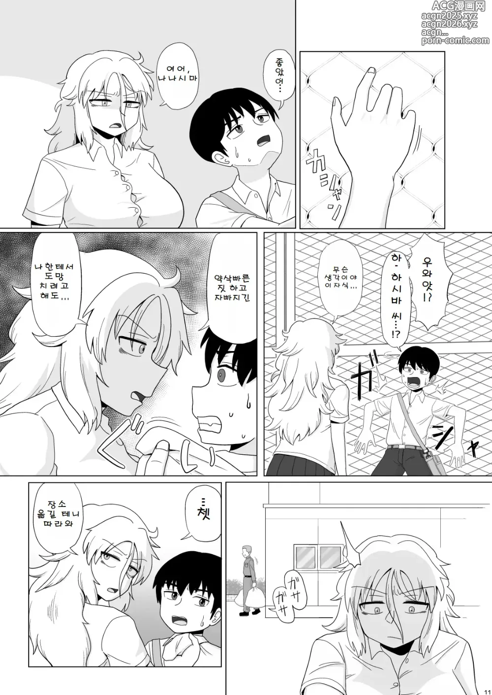 Page 11 of doujinshi 금발 폭유 양아치가 뒤에서 푹푹 범해지는 책