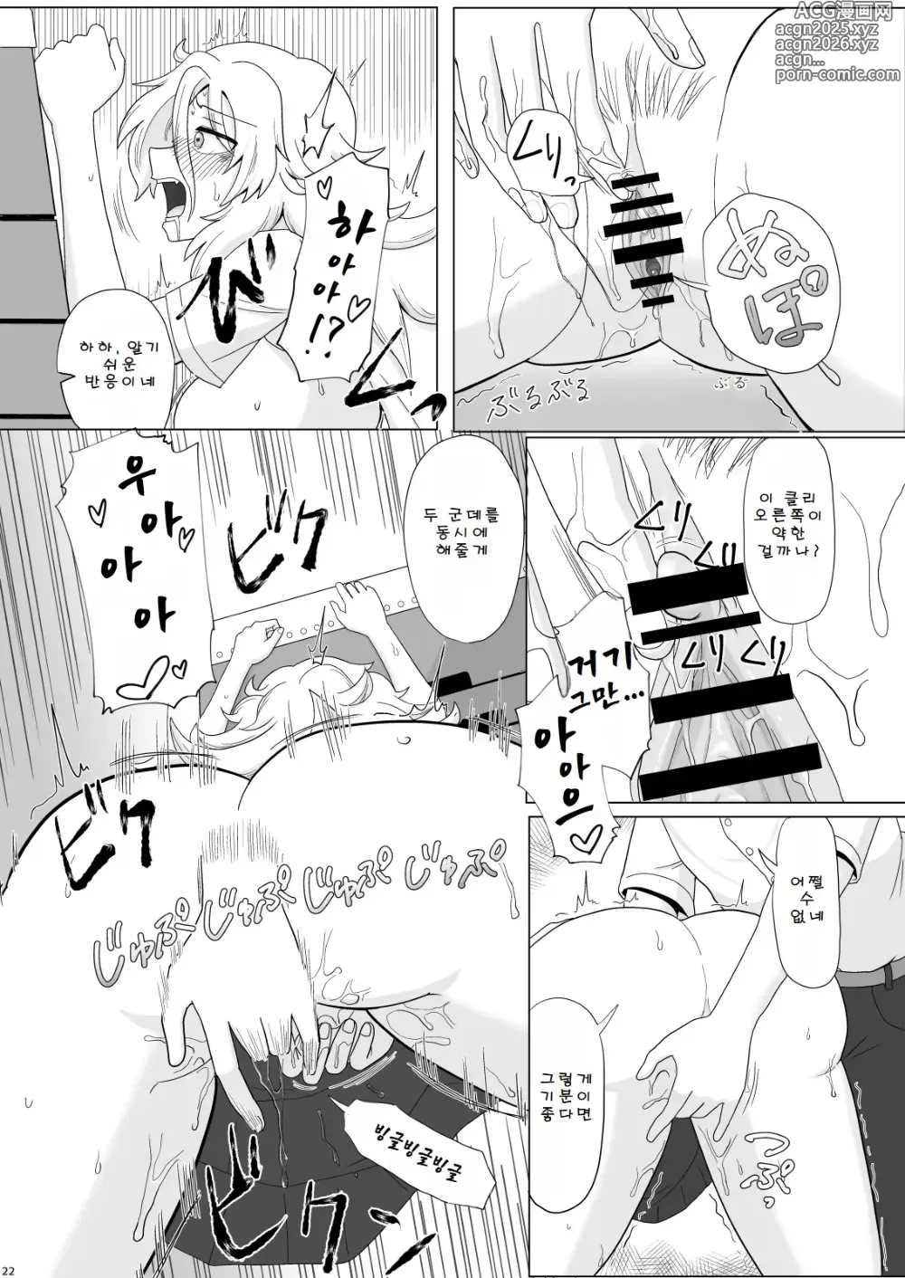 Page 22 of doujinshi 금발 폭유 양아치가 뒤에서 푹푹 범해지는 책