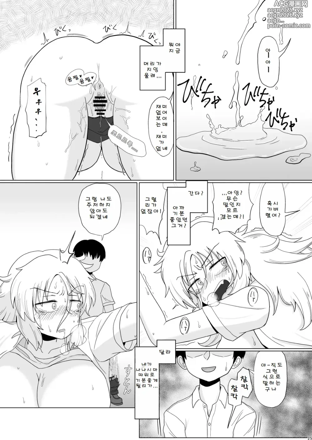 Page 25 of doujinshi 금발 폭유 양아치가 뒤에서 푹푹 범해지는 책